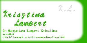 krisztina lampert business card